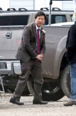 LEA MICHELE on The Glee Set in Los Angeles 1712