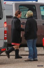 LEA MICHELE on The Glee Set in Los Angeles 1712