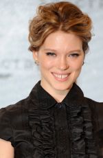 LEA SEYDOUX at Bond 24 Photocall at Pinewood Studios