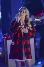 LEANN RIMES at Rockefeller Christmas Tree Lighting Ceremony in New York