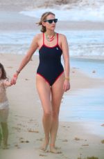LEELEE SOBIESKI in Swimsuit at a Beach in St. Barts