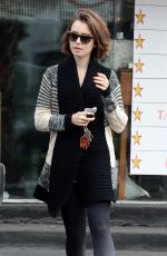 LILY COLLINS Leaves Dry Cleaning in Los Angeles