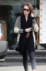 LILY COLLINS Leaves Dry Cleaning in Los Angeles