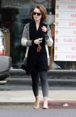 LILY COLLINS Leaves Dry Cleaning in Los Angeles