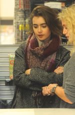 LILY COLLINS Out Shopping out Beverly Hills 1512