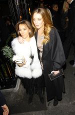 LINDSAY and ALI LOHAN at Love Magazine/Balmain Christmas Party in London