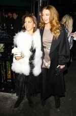 LINDSAY and ALI LOHAN at Love Magazine/Balmain Christmas Party in London