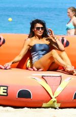 LIZZIE CUNDY in Swimsuit at a Beach in Barbados 2912