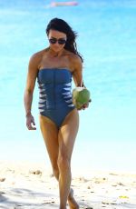 LIZZIE CUNDY in Swimsuit at a Beach in Barbados 2912