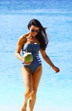 LIZZIE CUNDY in Swimsuit at a Beach in Barbados 2912
