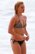 MARGOT ROBBIE in Bikini on the Beach in Byron Bay