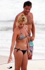 MARGOT ROBBIE in Bikini on the Beach in Byron Bay