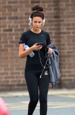 MICHELLE KEEGAN in Tights Leaves a Gym in Essex