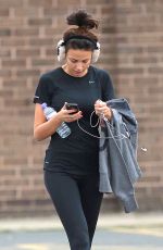 MICHELLE KEEGAN in Tights Leaves a Gym in Essex