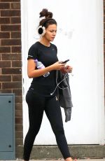 MICHELLE KEEGAN in Tights Leaves a Gym in Essex