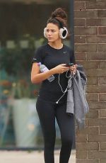 MICHELLE KEEGAN in Tights Leaves a Gym in Essex