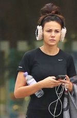 MICHELLE KEEGAN in Tights Leaves a Gym in Essex
