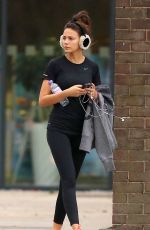 MICHELLE KEEGAN in Tights Leaves a Gym in Essex