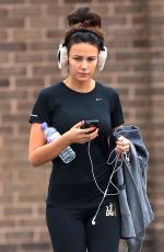 MICHELLE KEEGAN in Tights Leaves a Gym in Essex