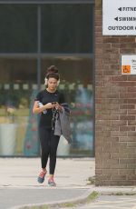 MICHELLE KEEGAN in Tights Leaves a Gym in Essex