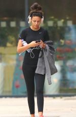 MICHELLE KEEGAN in Tights Leaves a Gym in Essex
