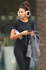 MICHELLE KEEGAN in Tights Leaves a Gym in Essex