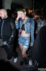 MILEY CYRUS and Patrick Schwarzenegger Night Out in Miami