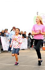 PEYTON LIST at Girls on the Run 5k Fun Run in Vista Del Mar