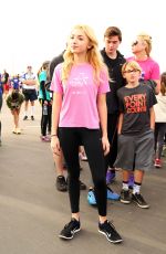PEYTON LIST at Girls on the Run 5k Fun Run in Vista Del Mar