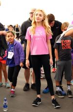 PEYTON LIST at Girls on the Run 5k Fun Run in Vista Del Mar