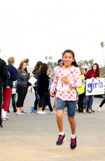 PEYTON LIST at Girls on the Run 5k Fun Run in Vista Del Mar