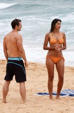 PIA MILLER in Bikini on the Set of Home & Away at Palm Beach in Australia