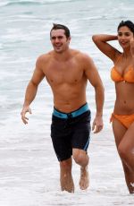 PIA MILLER in Bikini on the Set of Home & Away at Palm Beach in Australia