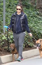 Pregnant JESSICA BIEL Walks Her Dogs Out in Hollywood
