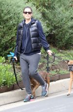Pregnant JESSICA BIEL Walks Her Dogs Out in Hollywood