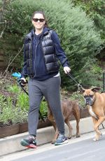 Pregnant JESSICA BIEL Walks Her Dogs Out in Hollywood