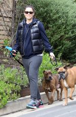 Pregnant JESSICA BIEL Walks Her Dogs Out in Hollywood