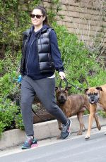 Pregnant JESSICA BIEL Walks Her Dogs Out in Hollywood