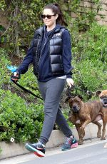 Pregnant JESSICA BIEL Walks Her Dogs Out in Hollywood