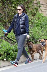 Pregnant JESSICA BIEL Walks Her Dogs Out in Hollywood