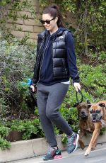 Pregnant JESSICA BIEL Walks Her Dogs Out in Hollywood