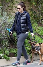 Pregnant JESSICA BIEL Walks Her Dogs Out in Hollywood