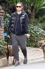 Pregnant JESSICA BIEL Walks Her Dogs Out in Hollywood
