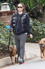 Pregnant JESSICA BIEL Walks Her Dogs Out in Hollywood