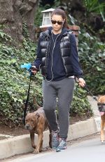 Pregnant JESSICA BIEL Walks Her Dogs Out in Hollywood