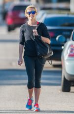 REESE WITHERSPOON in Leggings Arrives at Country Mart in Brentwood