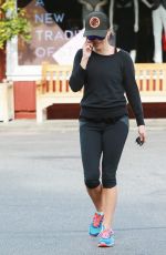 REESE WITHERSPOON in Leggings Arrives at Country Mart in Brentwood