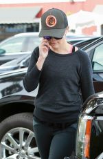 REESE WITHERSPOON in Leggings Arrives at Country Mart in Brentwood