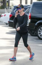 REESE WITHERSPOON in Leggings Arrives at Country Mart in Brentwood