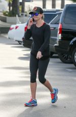 REESE WITHERSPOON in Leggings Arrives at Country Mart in Brentwood